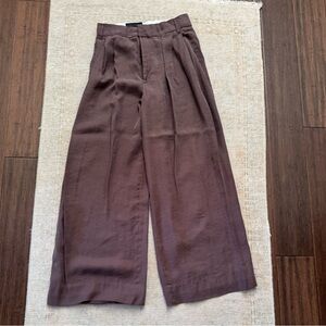 Zara Wide Leg Pants in Dark Brown